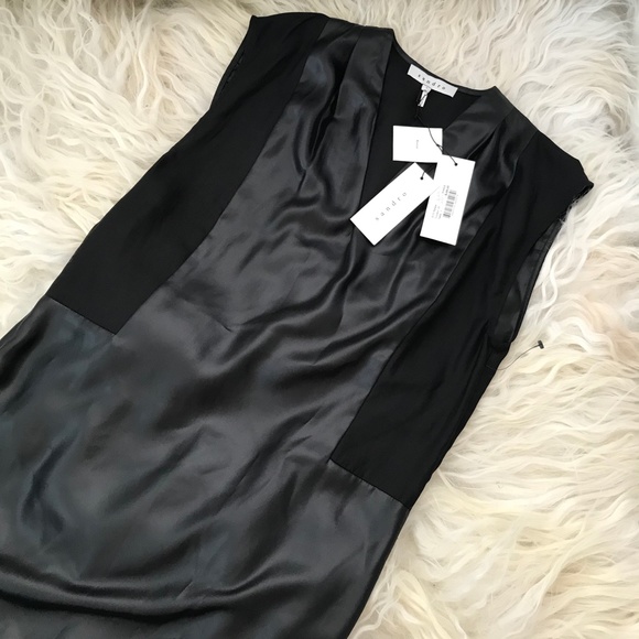 SANDRO Sleeveless V-Neck Dress - Picture 4 of 7